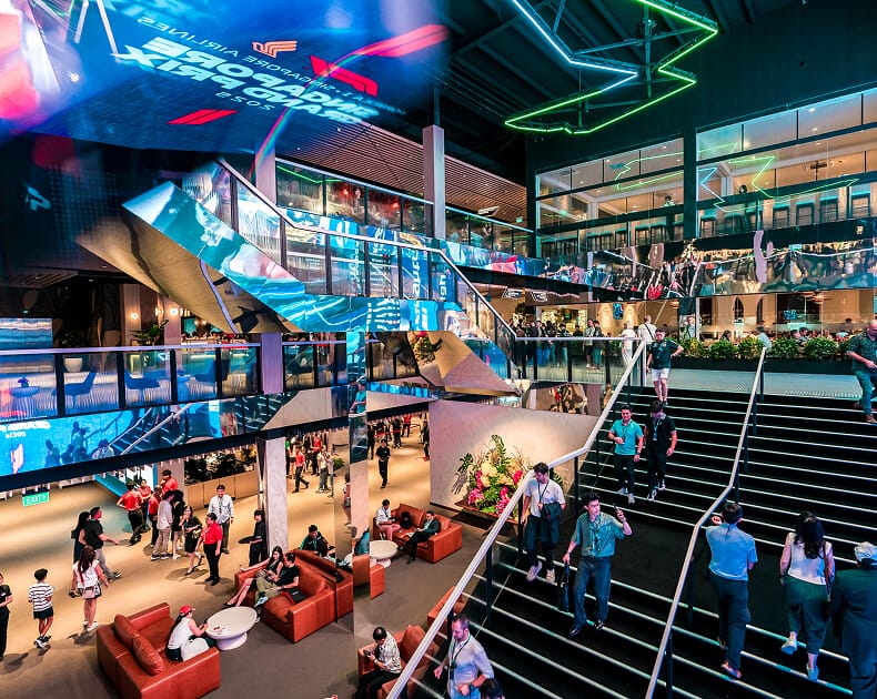 The Paddock Club in the F1 Pit Building
