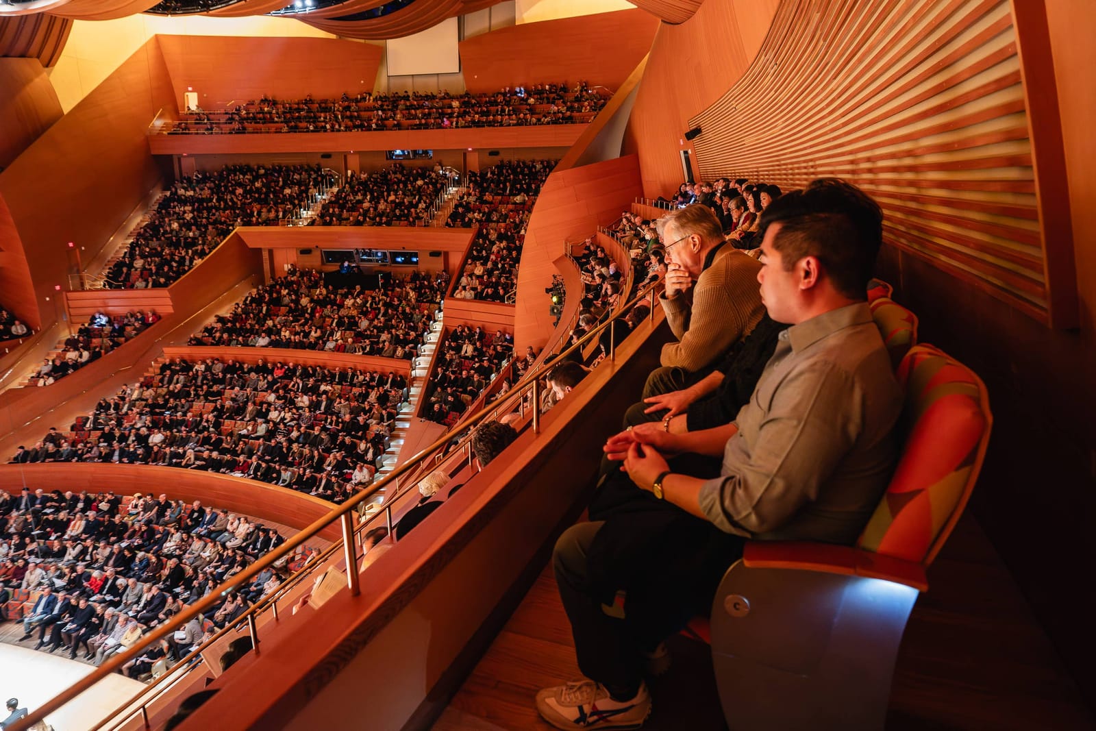 The auditorium seen from a terrace seat