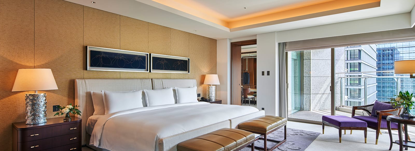 The main bedroom and its balcony