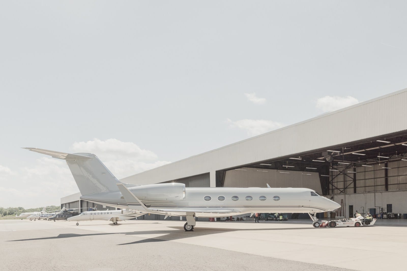 The ramp and hangar
