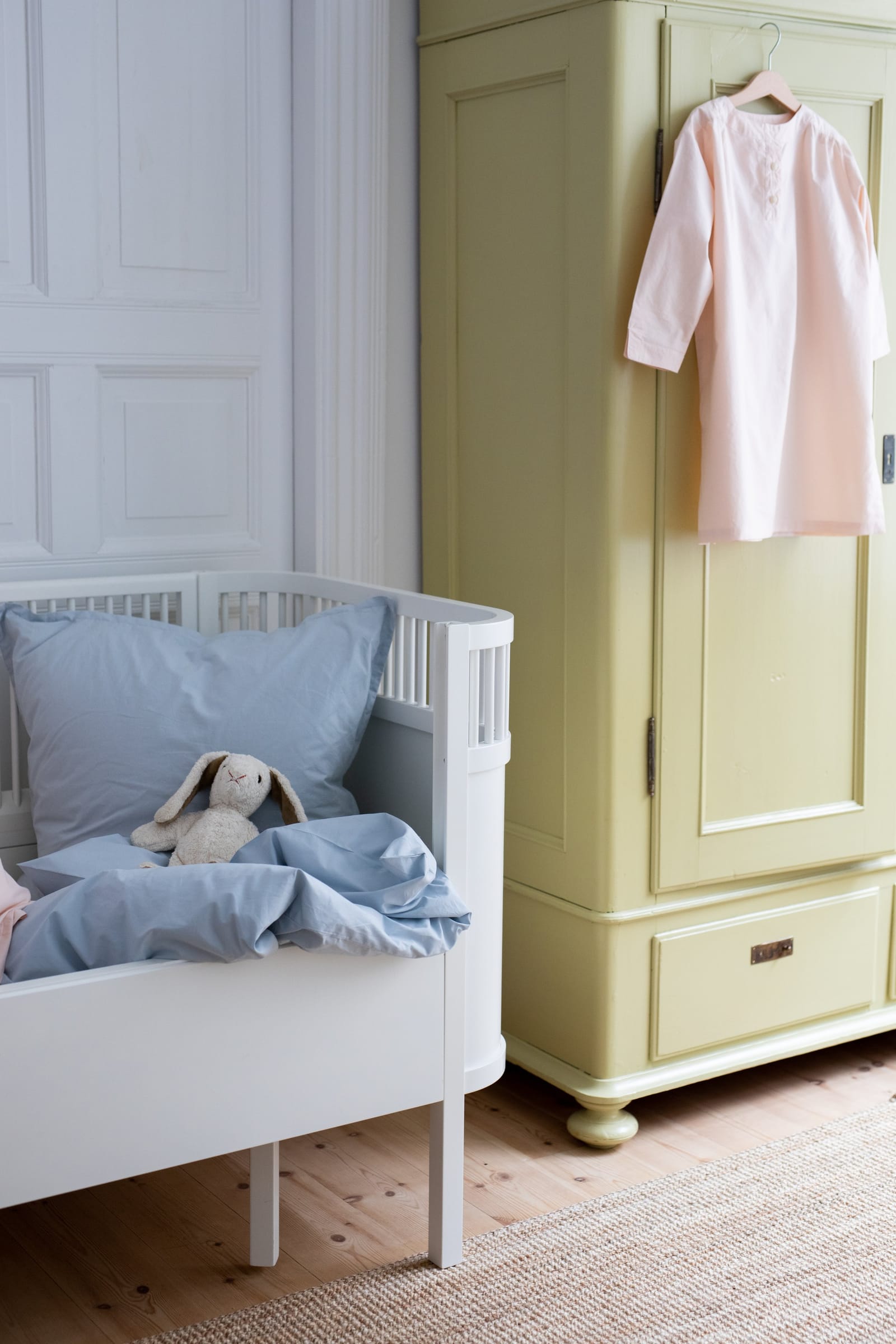 A child's bed and wardrobe in a Copenhagen room