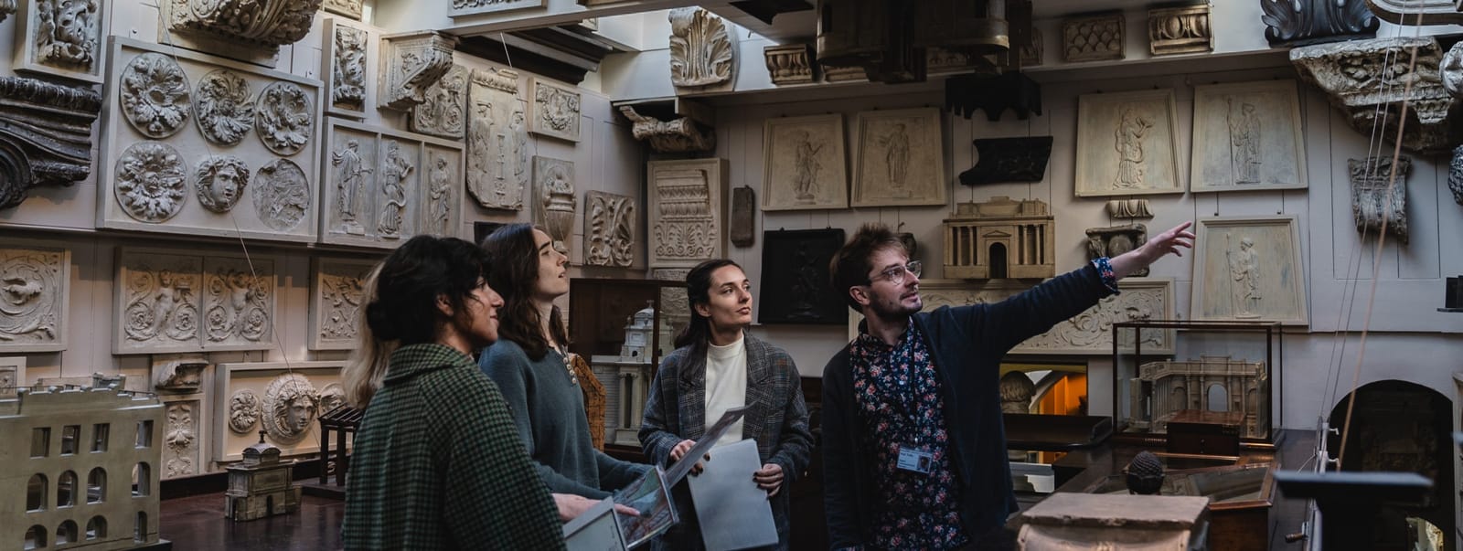 A guide among Soane's plaster casts and models
