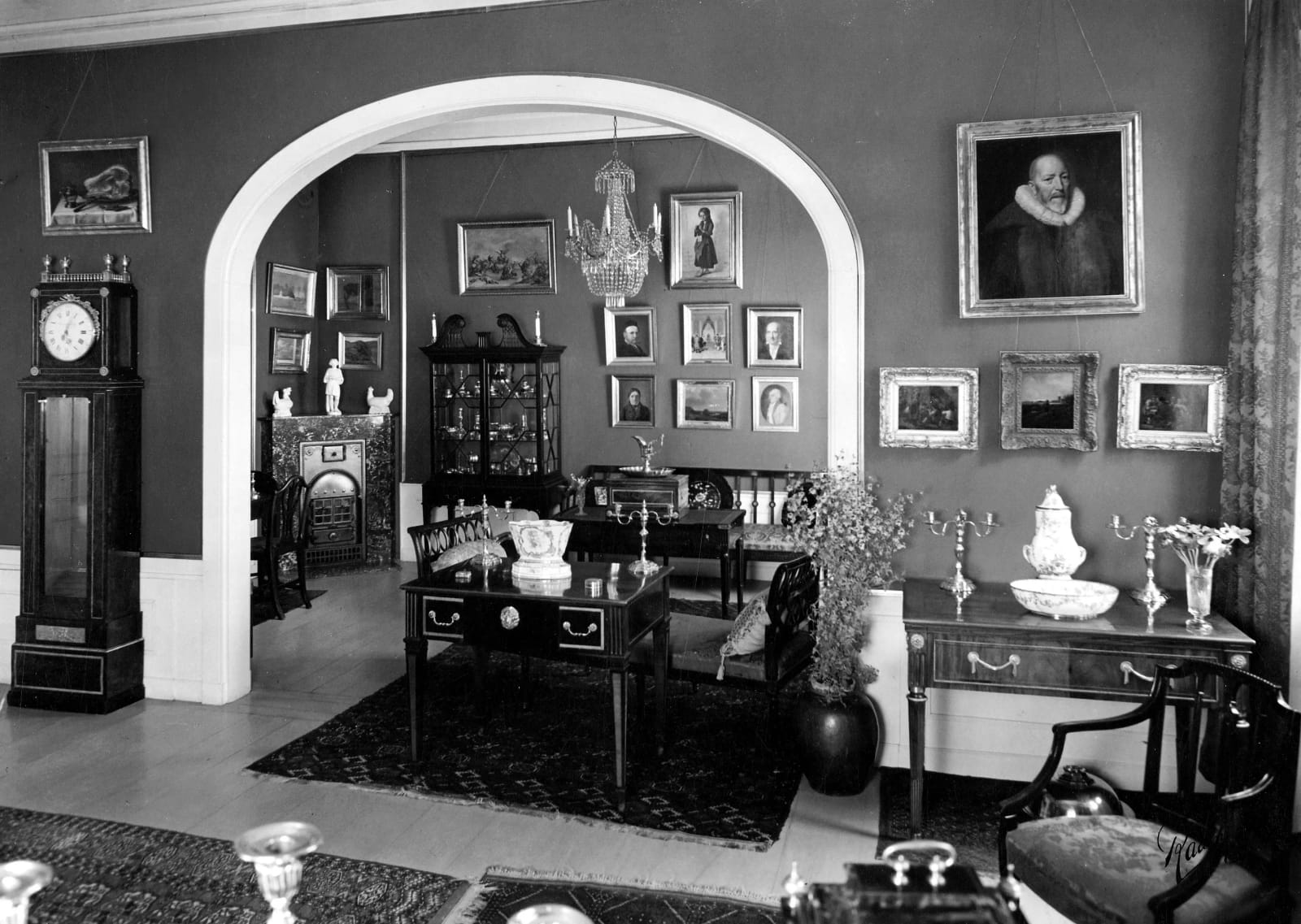 C.L. David's rooms in the house, in an early photograph