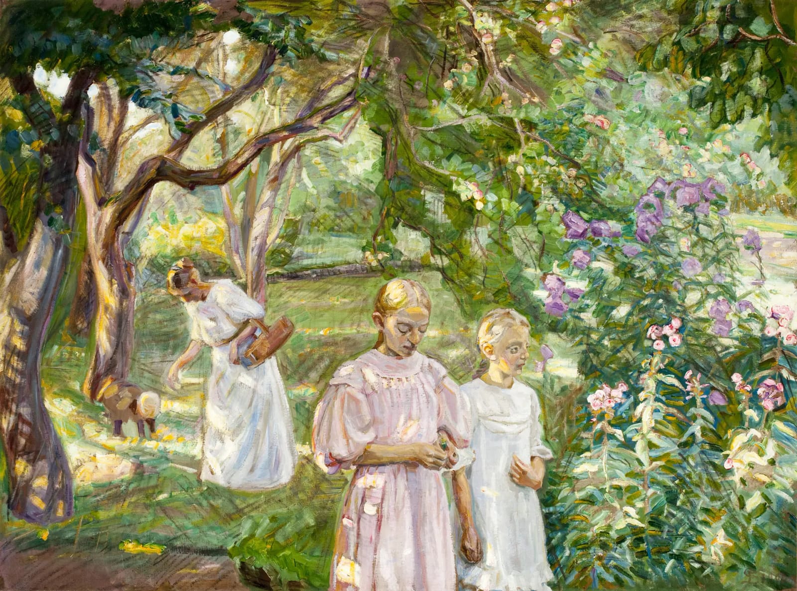 Fritz Syberg's 1909 garden painting, lent by Skagens Museum