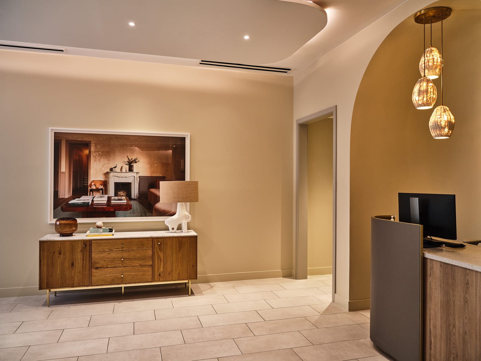 A reception desk
