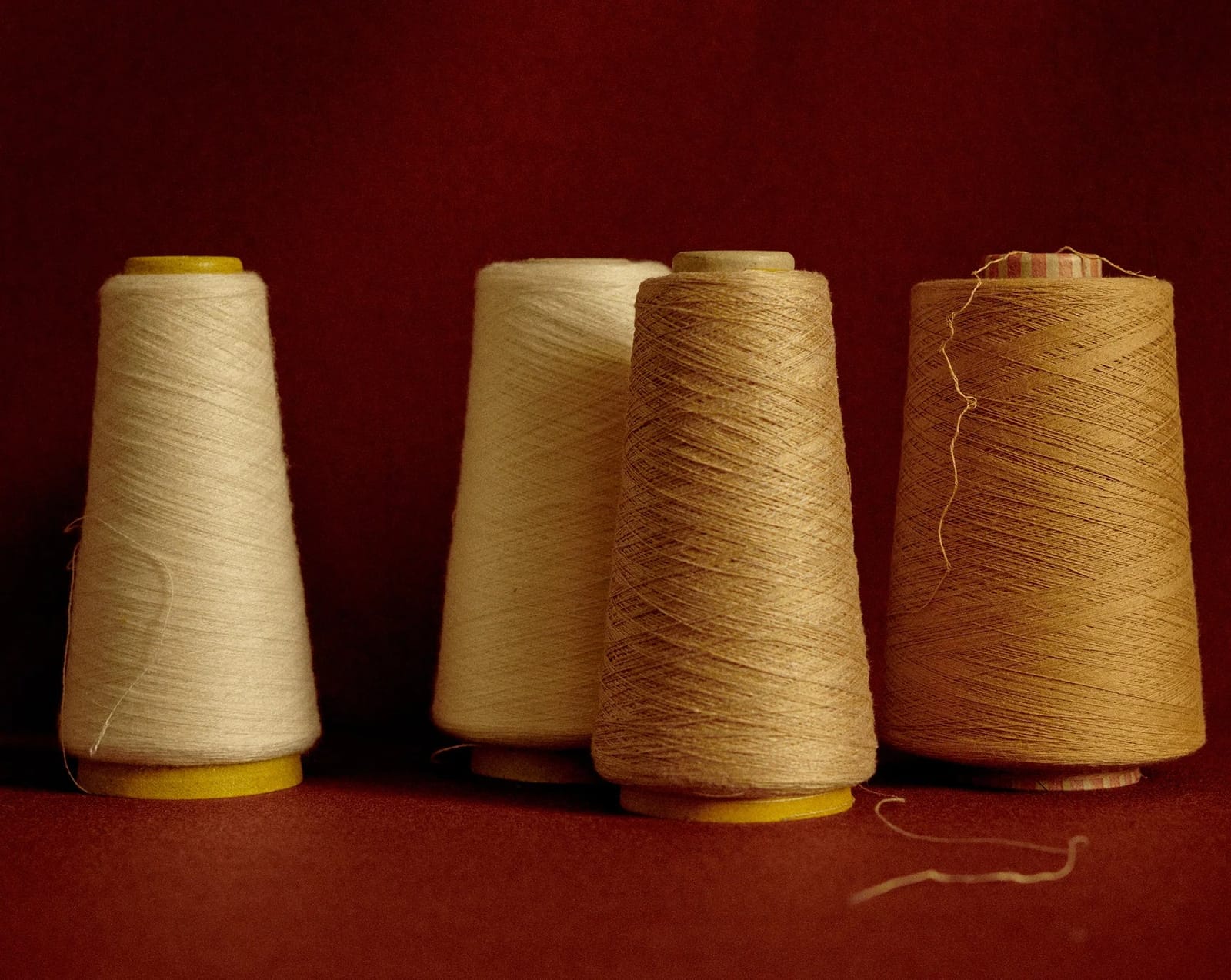 Cones of sewing thread