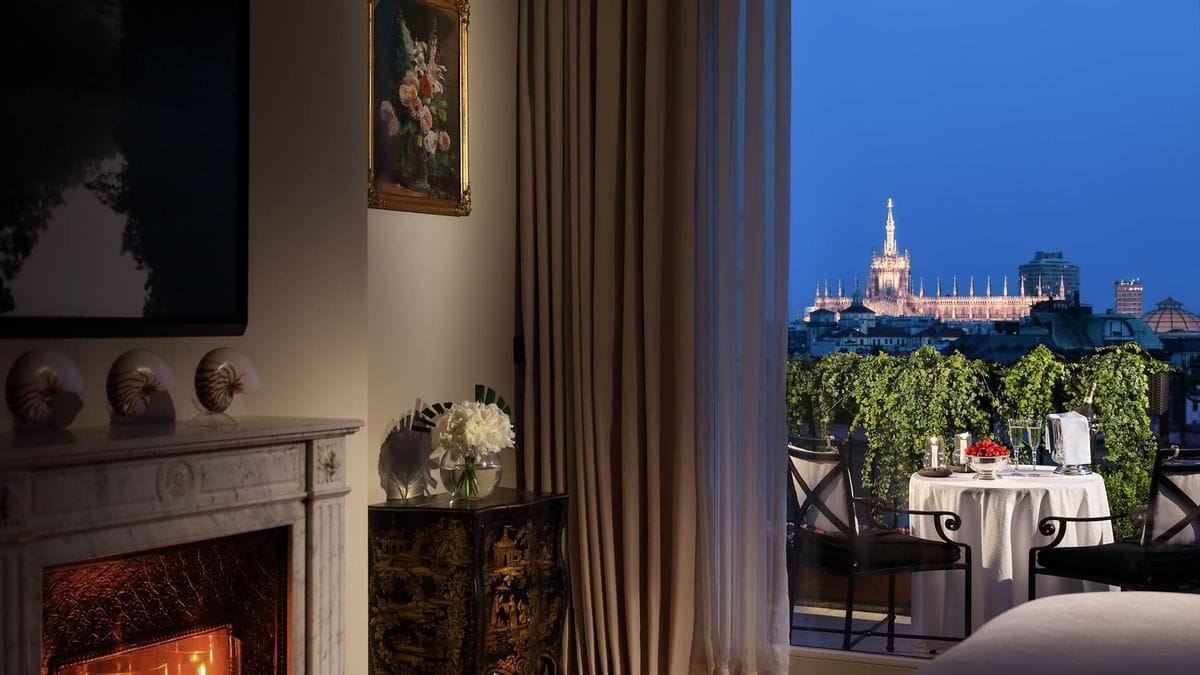 The Duomo at night, from the suite