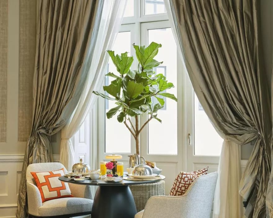 Breakfast table at the window
