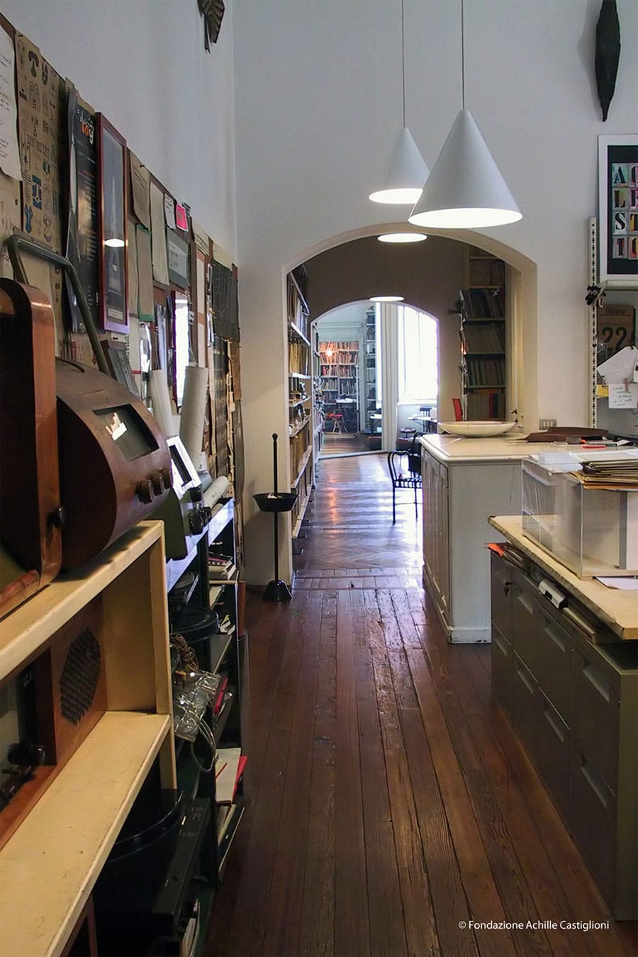 The corridor through the studio
