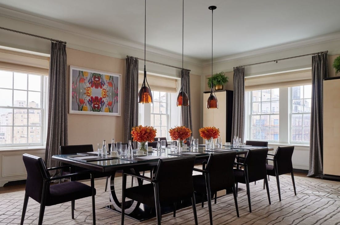 The dining room for 12