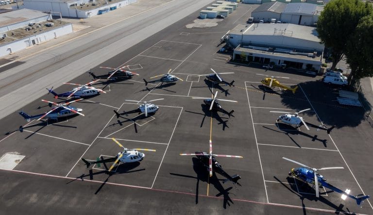 Helinet's ramp and hangar at Van Nuys