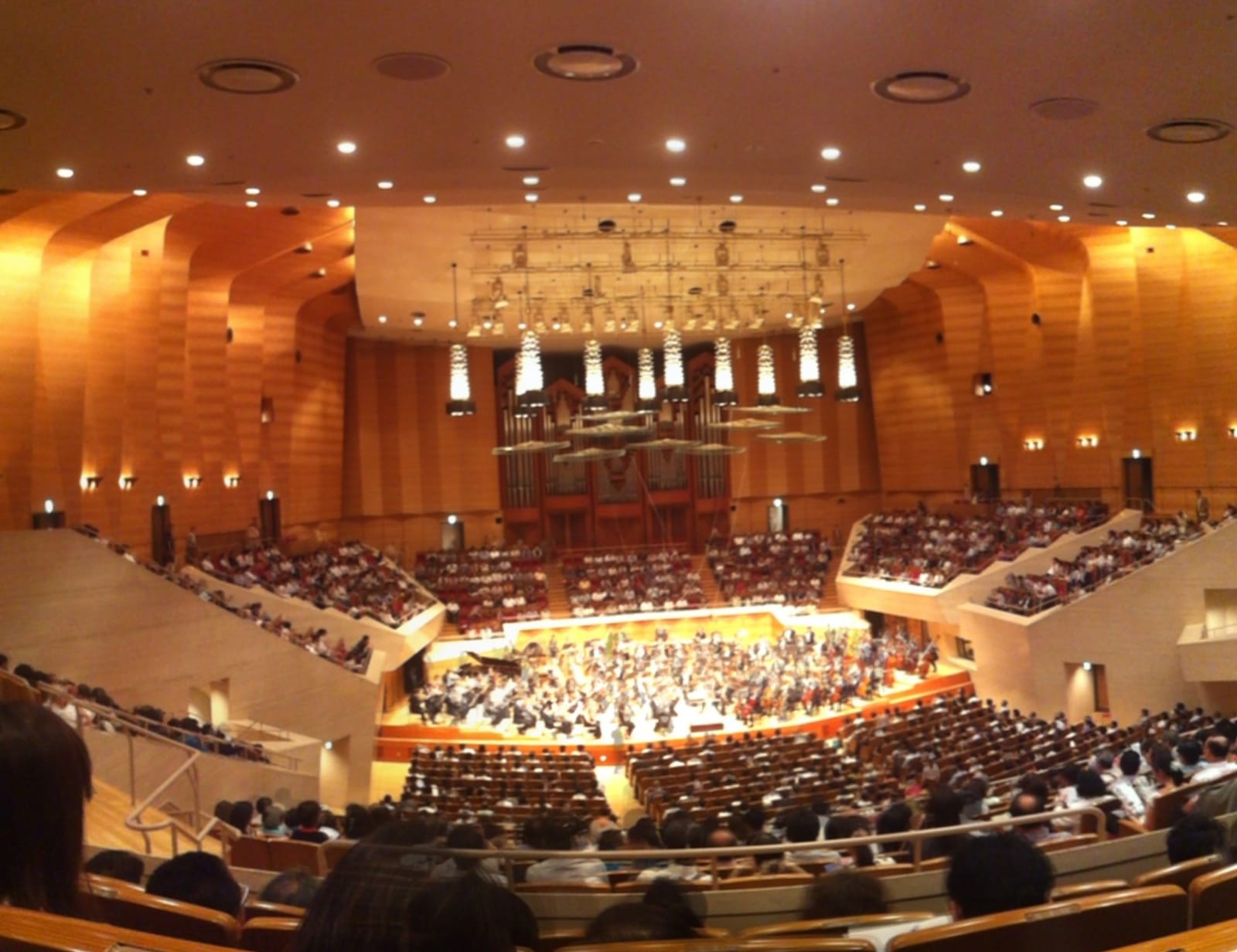 Suntory Hall's Main Hall, vineyard seating around the stage