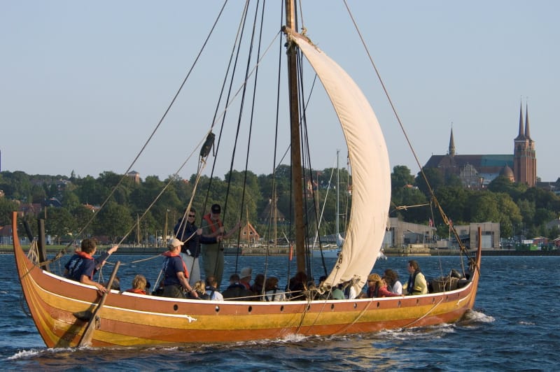Off Roskilde, the cathedral behind
