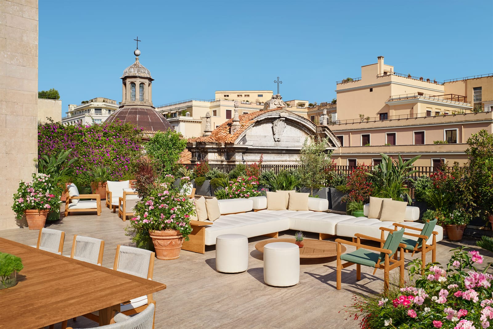 The terrace and the dome of San Nicola da Tolentino