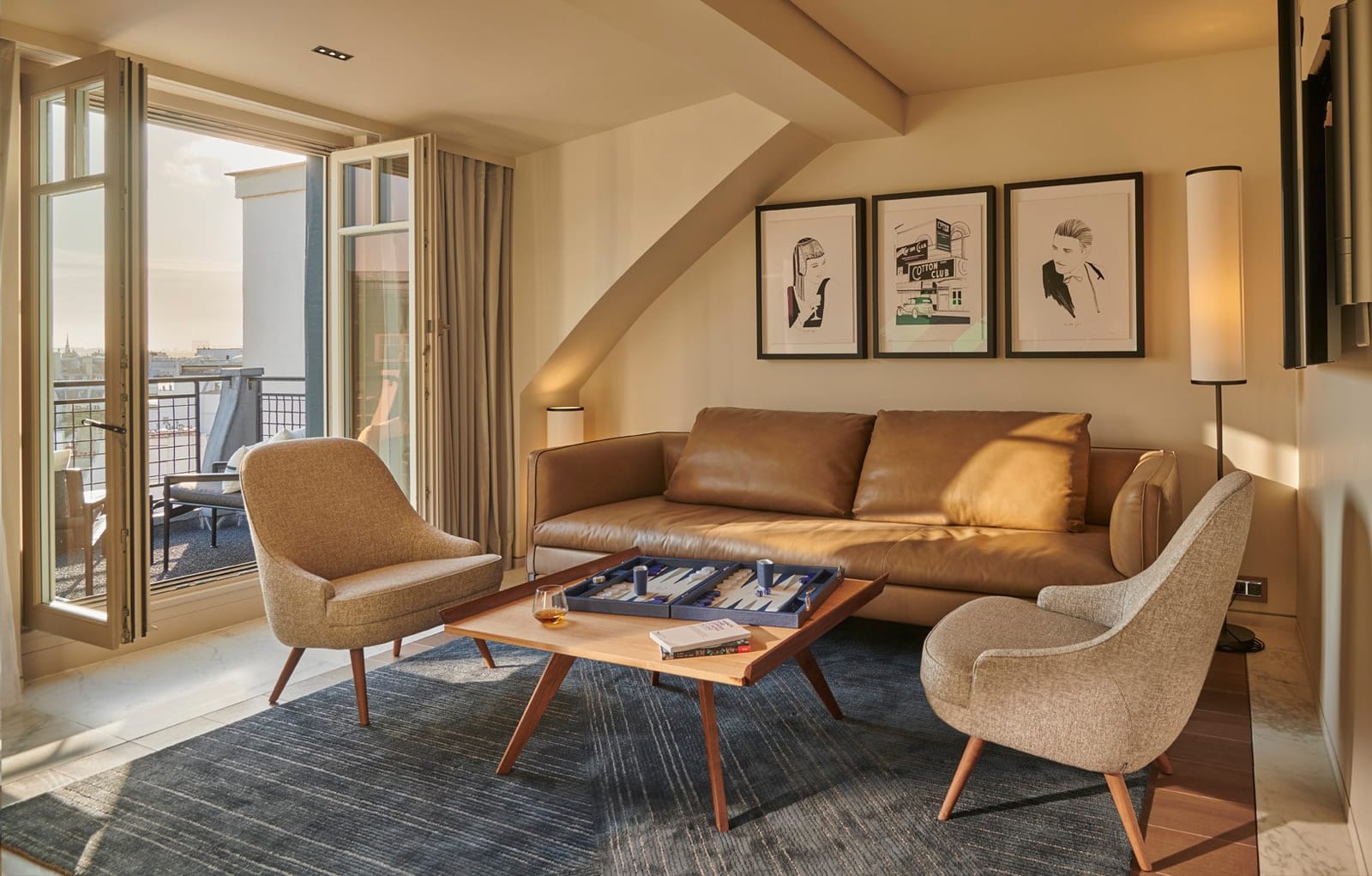 The living room under the eaves