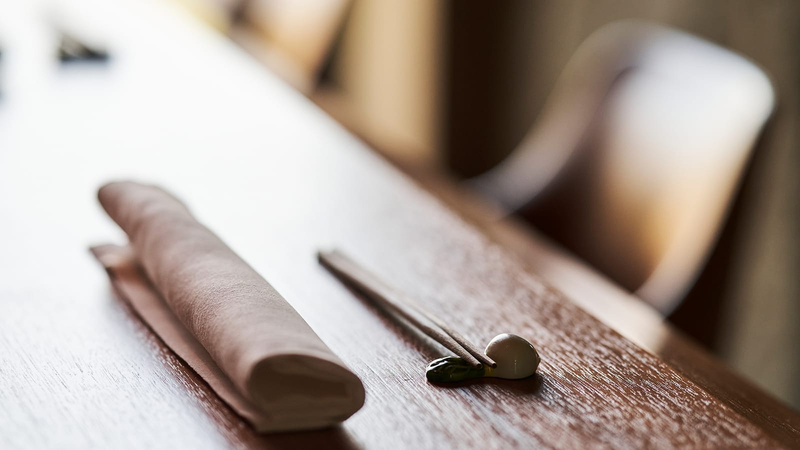 A place set at the counter