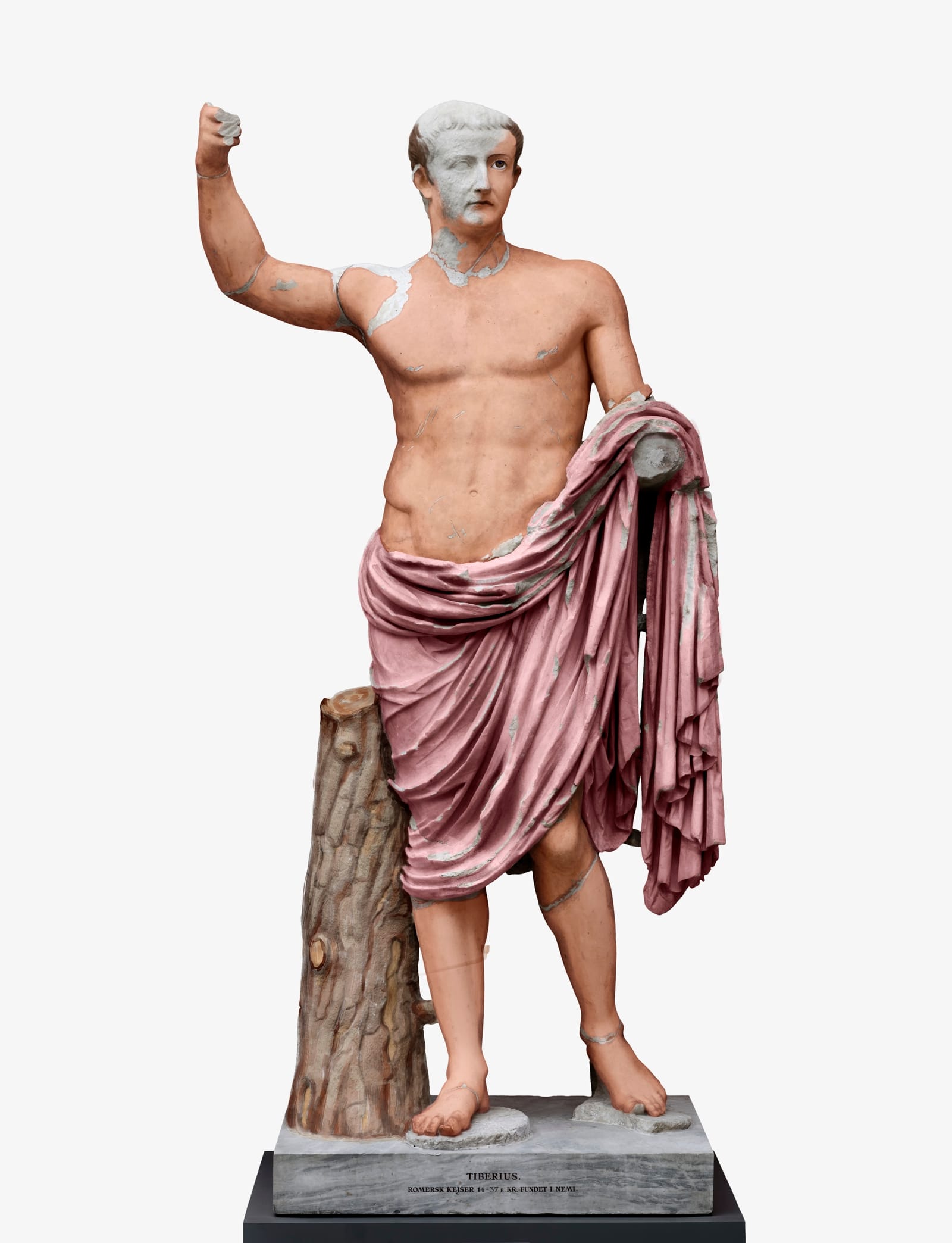 Painted reconstruction of the statue of Tiberius