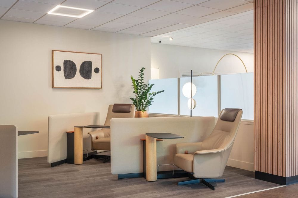 A lounge area in the terminal
