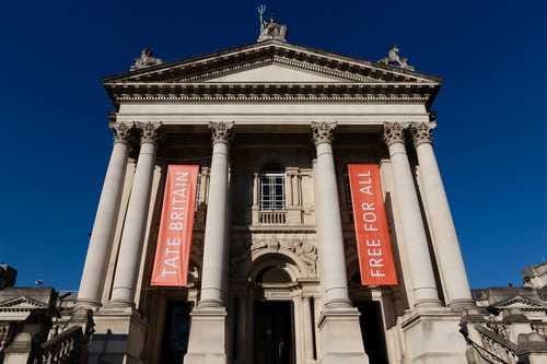 The Millbank portico of Tate Britain