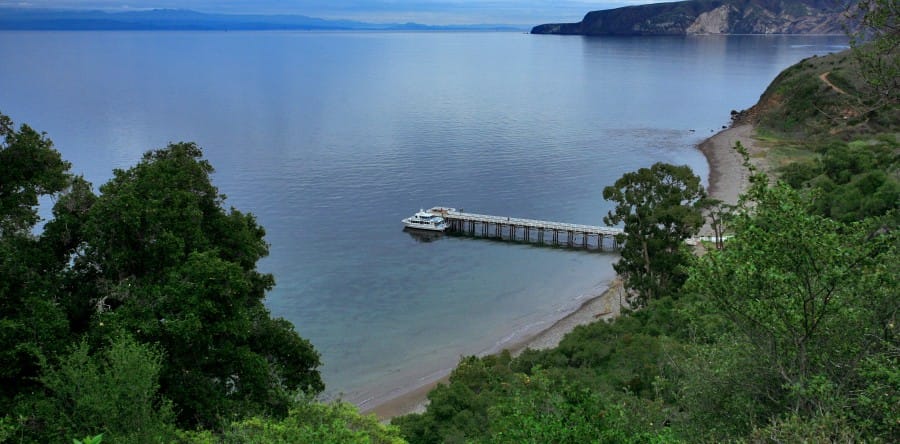 The boat at the pier, Prisoners Harbor