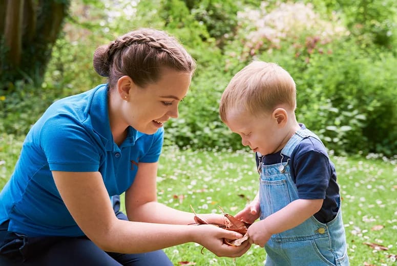 Outdoor play with a young child
