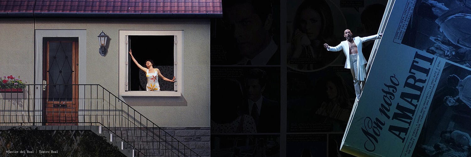 Pelly's Il Turco in Italia at the Teatro Real, Fiorilla at her window