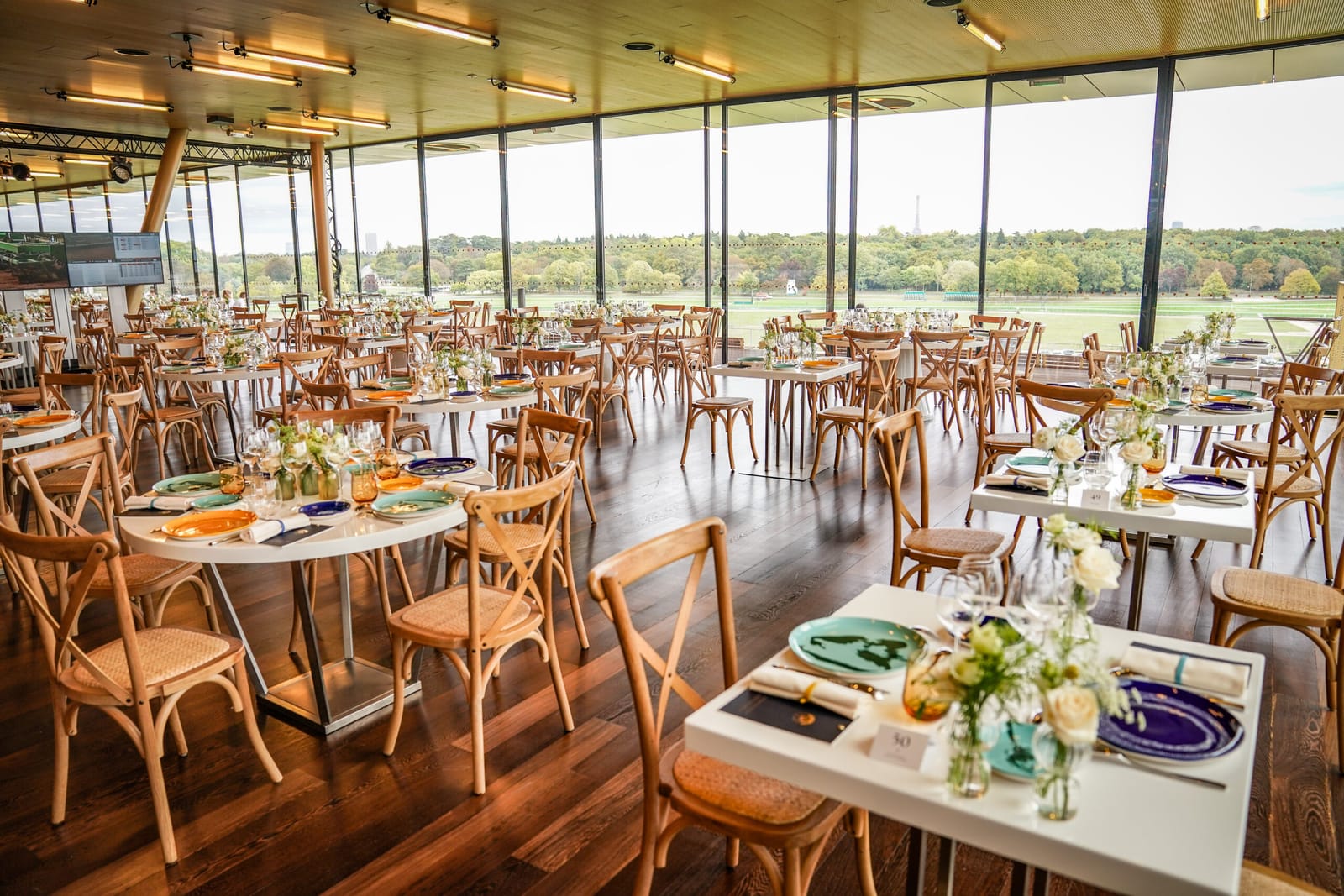 The Panorama restaurant, looking over the track