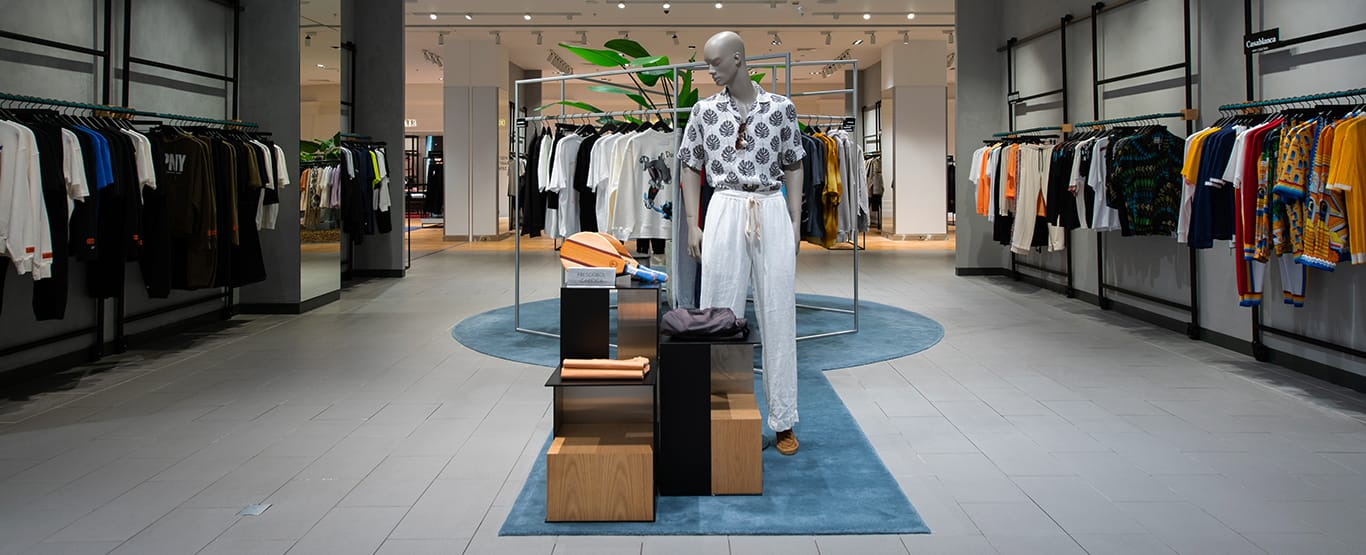 The menswear floor