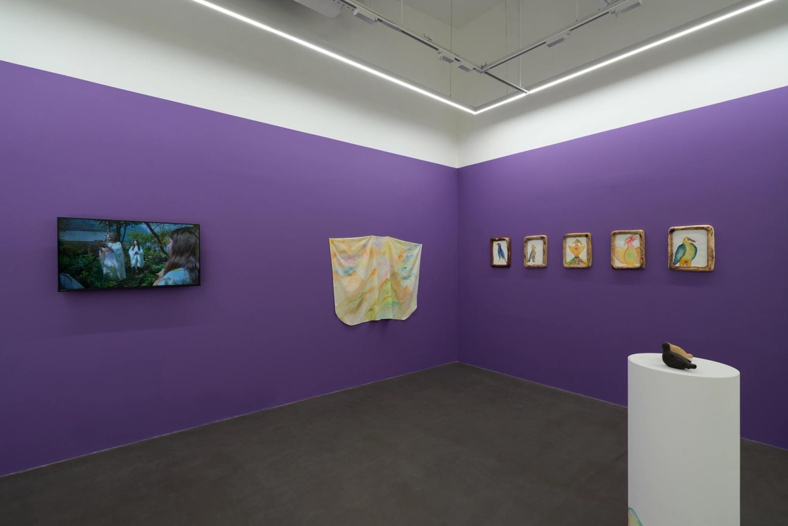 The film, a dyed alb and watercolours in clay frames