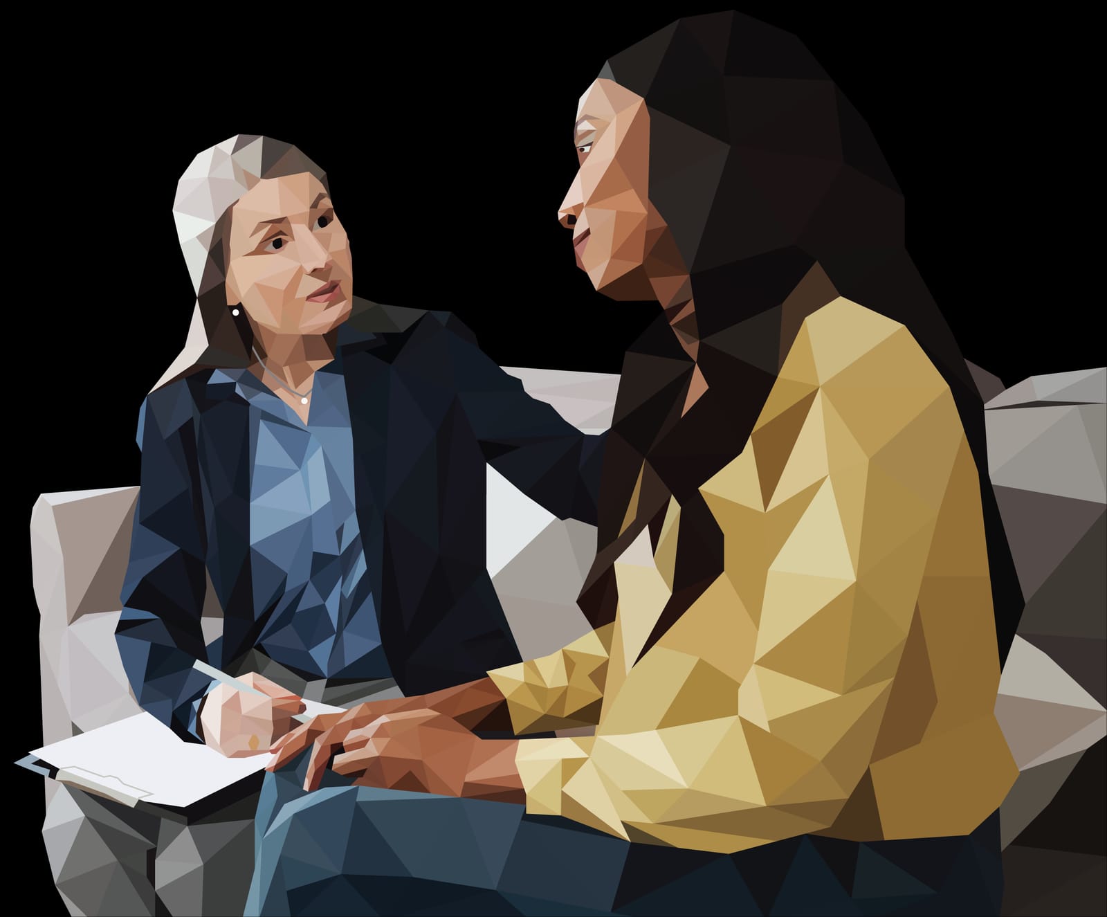 A consultation in the patient's room