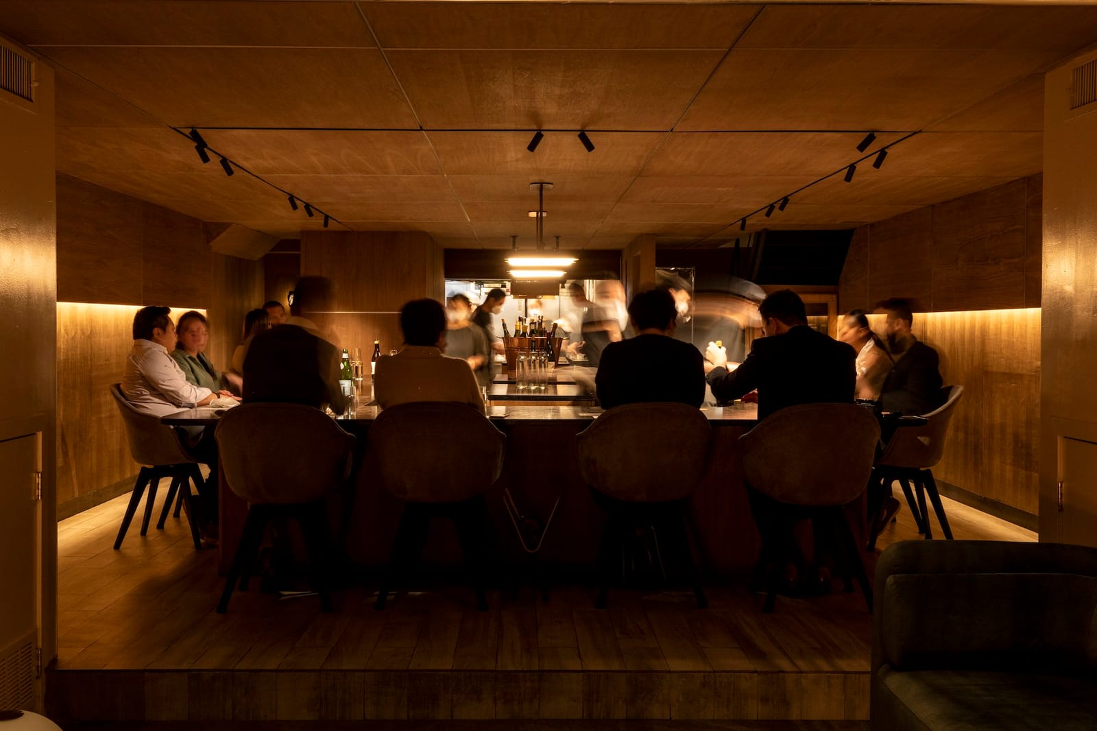 The counter during dinner service