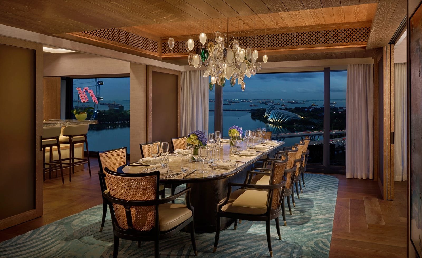 The dining room for ten