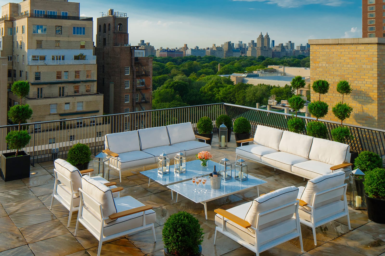 The roof terrace over Central Park