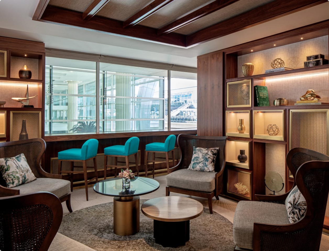 A seating corner in the lounge