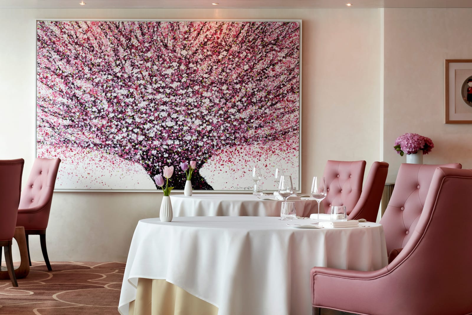 Tables in the dining room