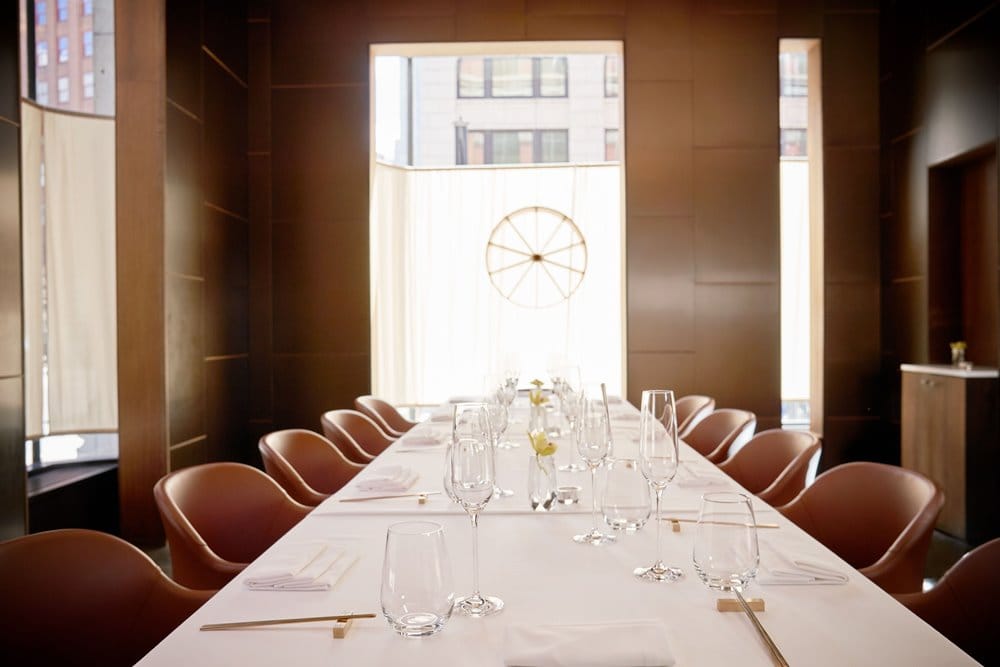 The long table by the window