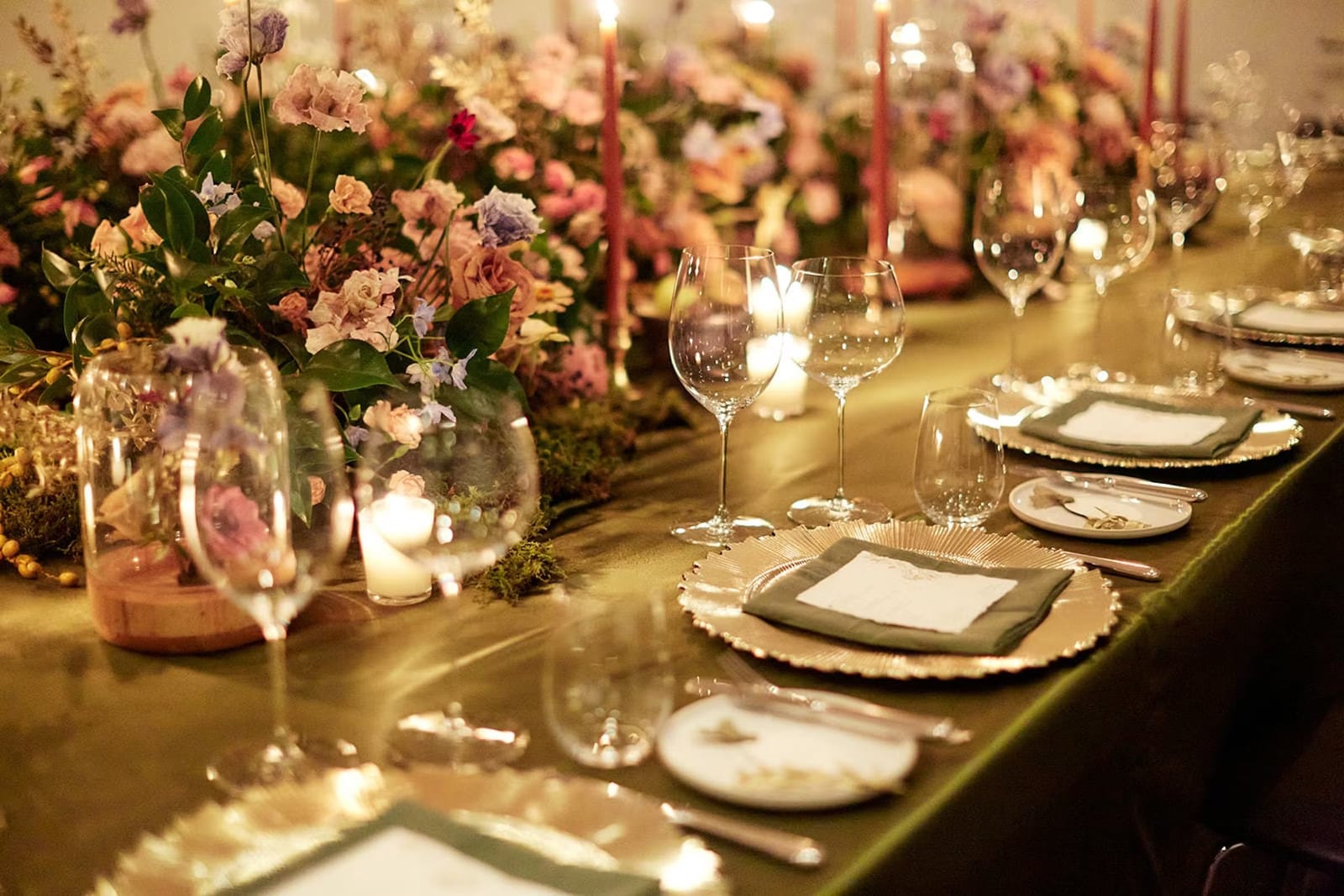 A table set for a private dinner