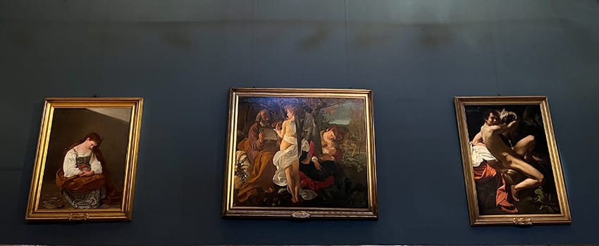 The three Caravaggios in the Second Room