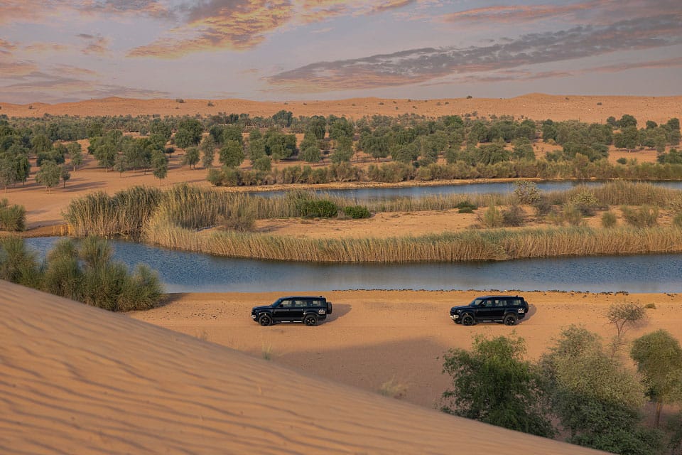 Defenders by a lake in the reserve